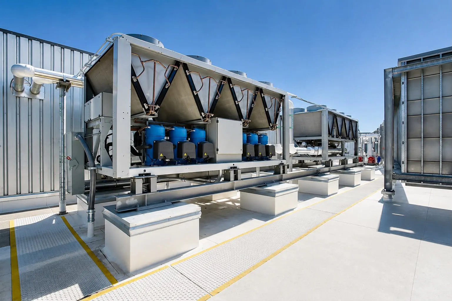 Planta de chillers en terraza