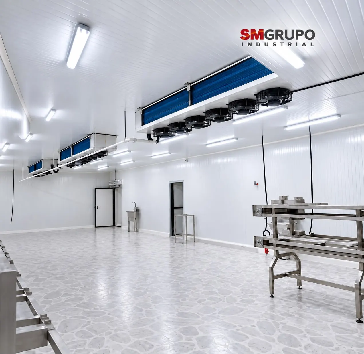 Sala de proceso con evaporadores industriales