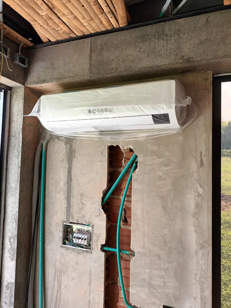 Instalación de split en obra